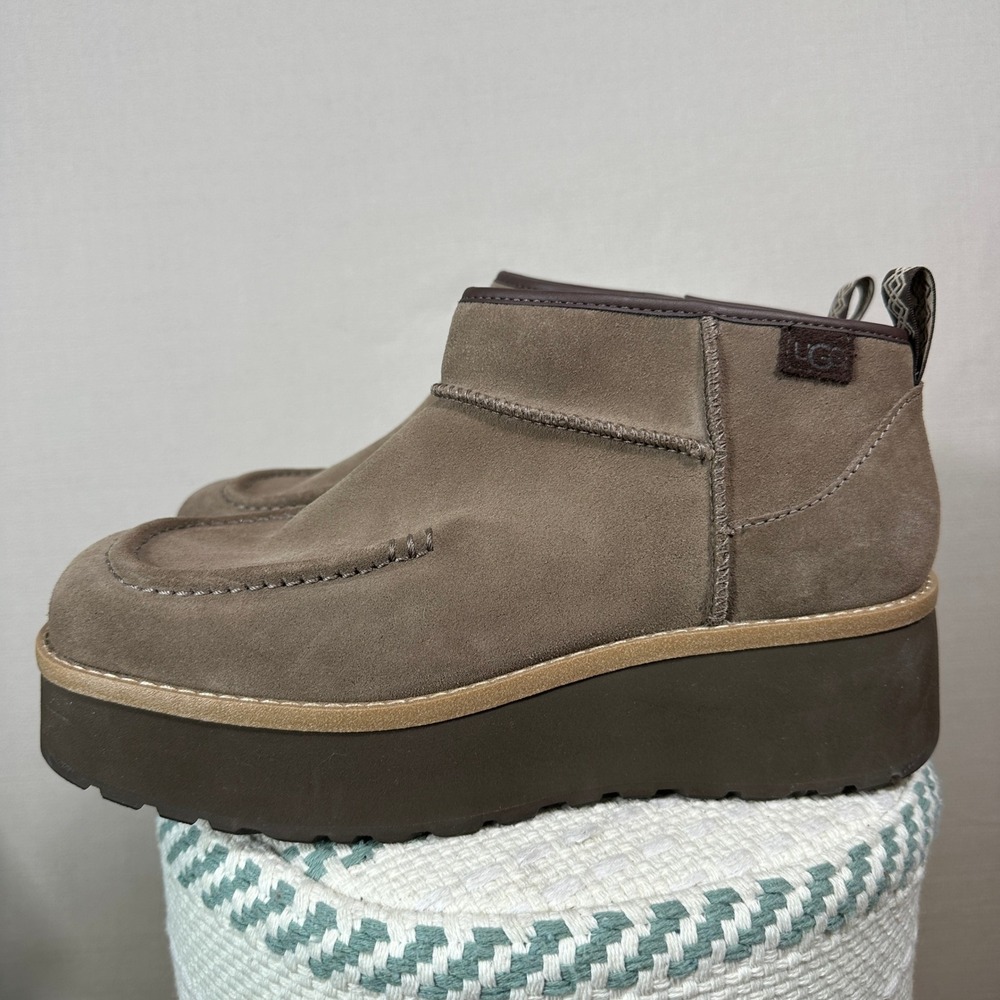 UGG Cityfunc Ultra Mini boots Womens 10 Caribou Brown Platform Suede 1158193